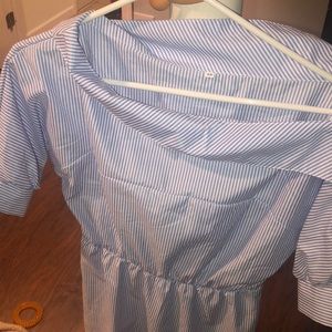 Blue stripped dress